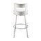 Armen Living Flynn 26in Swivel Counter Stool in Brushed Stainless Steel with White Faux Leather LCFLBABSWHI26 - alternate 2