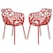 Leisuremod Modern Devon Aluminum Armchair, Red, 2PK DCA23R2 - alternate 1