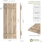 Ekena Millwork Rustic Three Board Spaced Board-n-Batten Pecky Cypress Faux Wood Shutters, 17 1/2"W x 76"H SHUBSS17X76PCPR - alternate 3
