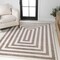 Jonathan Y Bandol Modern Classic Mitre Stripe Brown/Ivory 4 ft. x 6 ft. Area Rug MOH211A-4 - alternate 3
