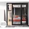 Sartodoors Sliding Closet Bypass Doors, Lucia 1299 Matte Black with Mirror, Sturdy Rails Moldings Trims Hardw LUCIA1299DBD-BLK-7284 - alternate 3