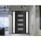 Vdomdoors Front Exterior Prehung Metal-Plastic Door, Manux 8113 Matte Black, 2 Side Sidelite Transoms, Office MANUX8113EXD-BLK-W12+36+12xH80-LH - alternate 1