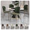 Leisuremod Mosaic Collection Modern Dining Chair in Olive Green Fabric, 4PK MC44OG4 - alternate 2