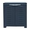 Homeroots 23in Charcoal Plastic Accent Cabinet With Two Doors 668939 - alternate 1