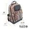 Klein Tools Tool Backpack, Camo, 1680d Ballistic Weave Body; Hard Molded Polypropylene Bottom, 40 Pockets 62800BPCAMO - alternate 2