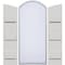 Ekena Millwork Rustic 2 Board Joined Board-n-Batten Faux Wood Shutters w/Elliptical Arch Top, 10 3/4W x 80H, PR FBJ06E11X080RUF - alternate 1