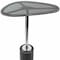 Homeroots 22" Smoky Black and Silver Aluminum Glass and Marble Pedestal End Table 627516 - alternate 2