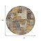 Homeroots 8' Brown Beige And Charcoal Round Abstract Washable Indoor Outdoor Area Rug 630761 - alternate 3