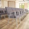 Flash Furniture Gray Fabric Stackable Church Chair with Arms XU-DG-60156-GY-GG - alternate 2