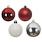 Decoris Red/Silver/White Shatterproof Ornaments 9020070 - alternate 2