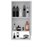 Homeroots 18" White Wood Floating Single Door Bathroom Vanity And Medicine Cabinet With Mirror 543602 - alternate 2