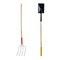 True Temper Manure Fork and Square Point Shovel, Garden Prep Set, Steel, Wood Handle 10000-07529 - alternate 1