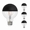 Bulbrite LED Filament, 5 Watt Dimmable G25 Light Bulb, Half Black Finish, E26 Base, 2700K 400 Lumens, 4PK 862063 - alternate 1