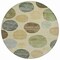 Homeroots 8' Taupe Beige And Ivory Round Geometric Washable Indoor Outdoor Area Rug 630599 - alternate 2