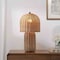 Jonathan Y Minna 22.5" Modern Coastal Woven Rattan Arched LED Table Lamp, Natural Brown JYL5702A - alternate 3