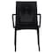 Leisuremod Weave Mace Indoor/Outdoor Arm Chair, Black, 4PK MCA19BL4 - alternate 3