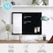 Martha Stewart Everette 24in.x18in. Magnetic Calendar Dry Erase Board and Chlk Board w/Liq Chlk Mrkr and Mgnts, Blk BR-PM-COM-MW1MB2-4561-BK-MS - alternate 3