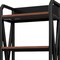 Homeroots 56" Black And Brown Metal and Wood Four Tier Etagere Bookcase 683394 - alternate 2