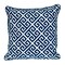 Homeroots 20" Blue Greek Key Cotton Throw Pillow 529220 - alternate 2