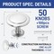 Lifemaster 1-1/4in Cabinet Knobs, Brushed Nickel, Modern Zinc Alloy, Adjustable Screws, 50PK LMKNBNICK50 - alternate 2