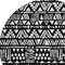 Homeroots 8' Black And Ivory Round Southwestern Washable Indoor Outdoor Area Rug 594150 - alternate 2