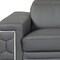 Homeroots 89" Dark Gray Italian Leather Sofa With Silver Legs 329589 - alternate 2