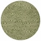 Homeroots 8' Olive Green And Light Green Round Abstract Washable Indoor Outdoor Area Rug 598988 - alternate 2