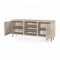 Homeroots 72in Ivory Solid Wood Cabinet Enclosed Storage Distressed TV Stand 489505 - alternate 3