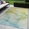 Homeroots 5' X 8' Green Abstract Washable Non Skid Indoor Outdoor Area Rug 559806 - alternate 1