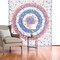 Homeroots 88" X 84" Blue White And Orange Floral Cotton Hanging Tapestry 397434 - alternate 2
