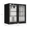 Koolmore 2 Door Back Bar Cooler  Counter Height Glass Door Refrigerator with LED Lighting - 7.4 cu.ft., Black BC-2DSW-BK - alternate 4
