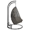 Leisuremod Charcoal Wicker Hanging 2 person Egg Swing Chair, Brown ESCCH-57BR - alternate 2