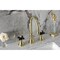 Kingston Brass Widespread Bathroom Faucet with Brass Pop-Up, Brushed Brass KS2987PKX - alternate 2