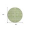 Homeroots 8' Green And Ivory Round Southwestern Washable Indoor Outdoor Area Rug 593674 - alternate 2