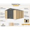 Arrow Lock Ironwood 10 'x12 ' Galvanized Steel Hybrid Shed Kit Anthracite IWA1012 - alternate 2