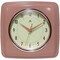 Infinity Instruments Square Retro Wall Clock, Terracotta, 9.25 in 13228TC-4103 - alternate 1