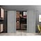 Sartodoors Sliding Double Barn Doors with Hardware, Planum 0017 Concrete and Aluminum Strips, 13FT Rail Hanger PLANUM0017DB-S-BTN-72 - alternate 1