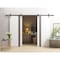 Sartodoors Slab Door Panel 30 x 96 inches, Planum 0333 White Silk with Black Inserts and Frosted Glass, Bathro PLANUM0333S-WS-3096 - alternate 1