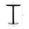 Flash Furniture Commercial 24" Black Faux Marble HPL Tabletop with Black Table Height RD Base ST-RD24-BKMAR-TR18-GG - alternate 3