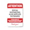 Signmission Public Safety, Social Distancing Also Applies Outdoors, 24in X 18in Aluminum, OS-NS-A-1824-25453 OS-NS-A-1824-25453 - alternate 1