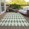 Homeroots 10' X 14' Green And Ivory Geometric Washable Indoor Outdoor Area Rug 577054 - alternate 3