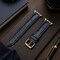 Elegani Ostrich-Embossed Leather Band Compatible with Apple Watch 40mm, Dark Blue, Yellow Gold Buckle LAT3-DBLU-YGD-40 - alternate 2