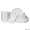 Dinewares Perlaceo Luxurious Collection of 24-Piece White with Gold Rim Bone China Dinnerware Set - QI004761.24 - alternate 1