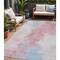 Homeroots 5' X 8' Blush Ivory And Blue Abstract Washable Indoor Outdoor Area Rug 617390 - alternate 1