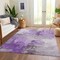 Homeroots 5' X 8' Purple Eggplant And Ivory Abstract Washable Indoor Outdoor Area Rug 616839 - alternate 2