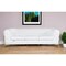 Homeroots 93" White Italian Leather Chesterfield Sofa With Silver Legs 476530 - alternate 3