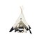 Homeroots 51 x 55 x 73 White and Blue Fabric Tent 364151 - alternate 2