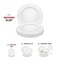 Smarty Had A Party 10.25" Solid White Round Blossom Disposable Plastic Dinner Plates (120 Plates), 120PK 4840WH-CASE - alternate 2