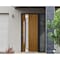 Vdomdoors Steel Door Deux 1713 Natural Oak Sidelight Exterior Black Window Stainless Inserts Single Modern Pa DEUX1713EXD-OAKB-W36+14 x H80-Right-hand Inswing - alternate 2
