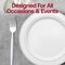 Smarty Had A Party Silver with White Handle Moderno Disposable Plastic Dinner Forks (240 Forks), 240PK 9320-SWF-CASE - alternate 2